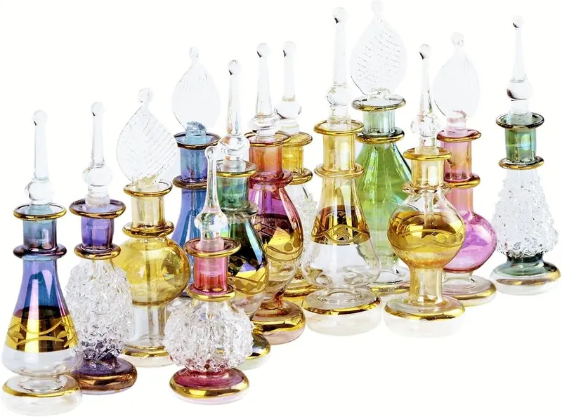 NileCart Set of 12 Egyptian Perfume Bottles – Functional Design