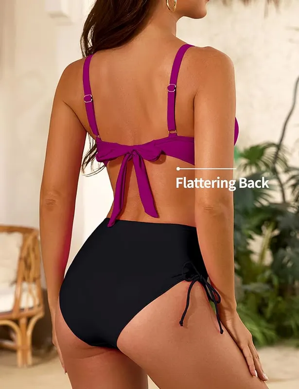Nillocco Womens High Waisted Bikini Sets 2 – Full lining for coverage
