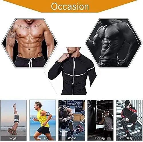 NINGMI Sauna Suit for Men Sweat – Sealed zipper, cuffs and hem