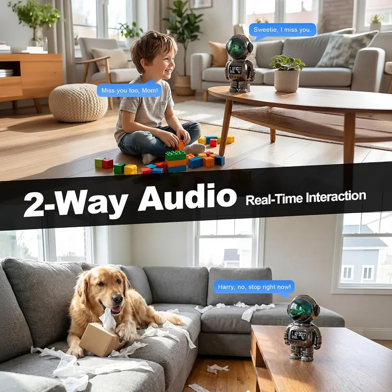Noahlink 2K Clock Indoor Camera 2-Way – Dual-band WiFi and Bluetooth pairing