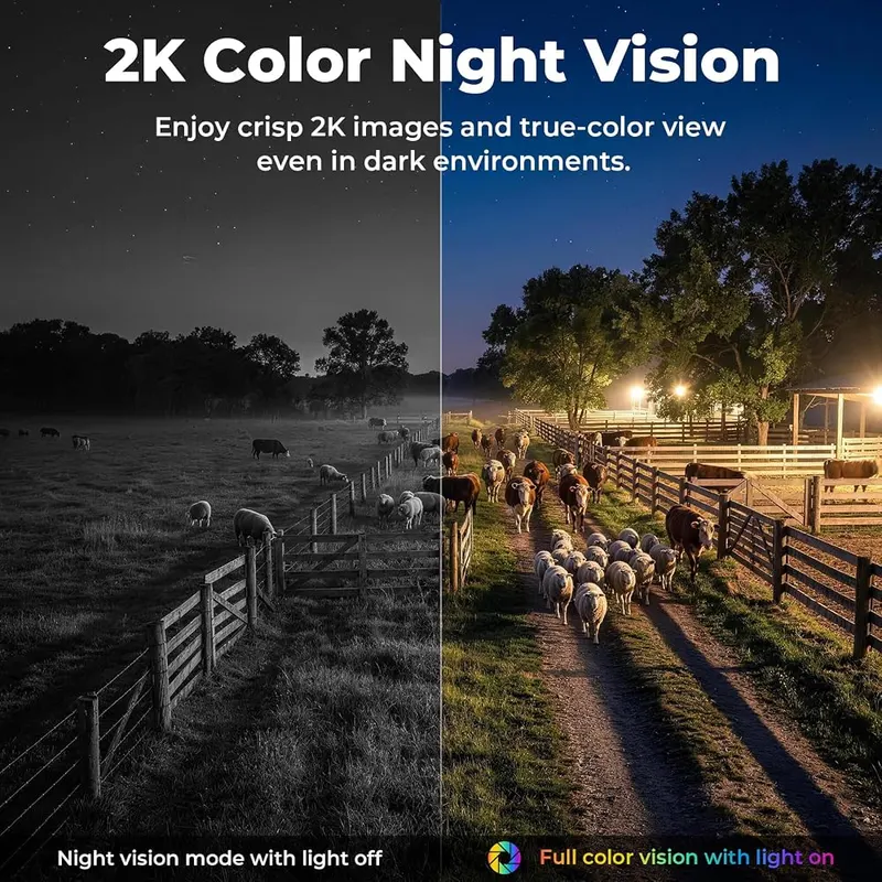 Noahlink 2K Security Cameras Wireless Outdoor – Full 360 degree pan, tilt, and zoom