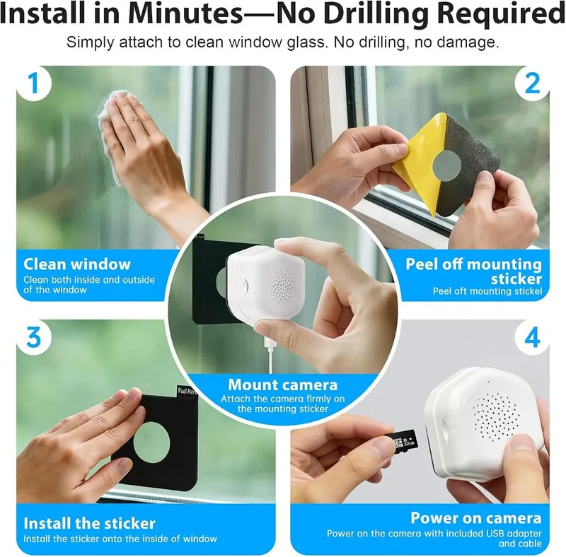 Noahlink 3MP 2K Window Camera – Direct voice communication support