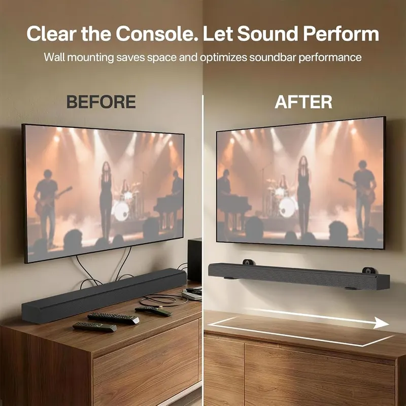notiela Universal Soundbar Wall Mount Bracket – Easy Wall Installation