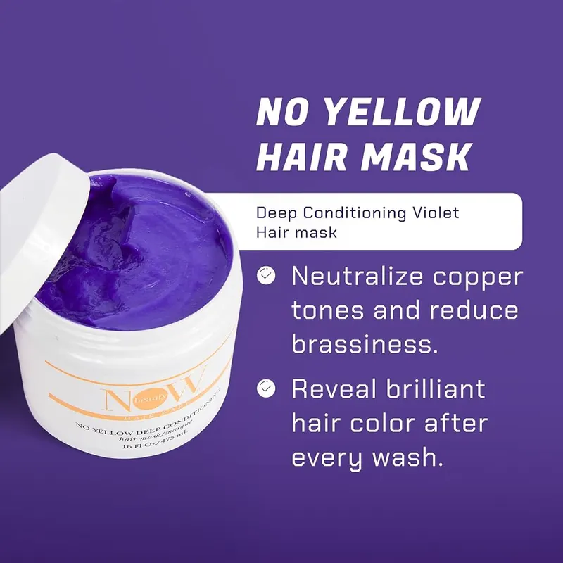 NOW BEAUTY No Yellow Deep Conditioning Hair Mask – Deep Conditioning Hair Mask