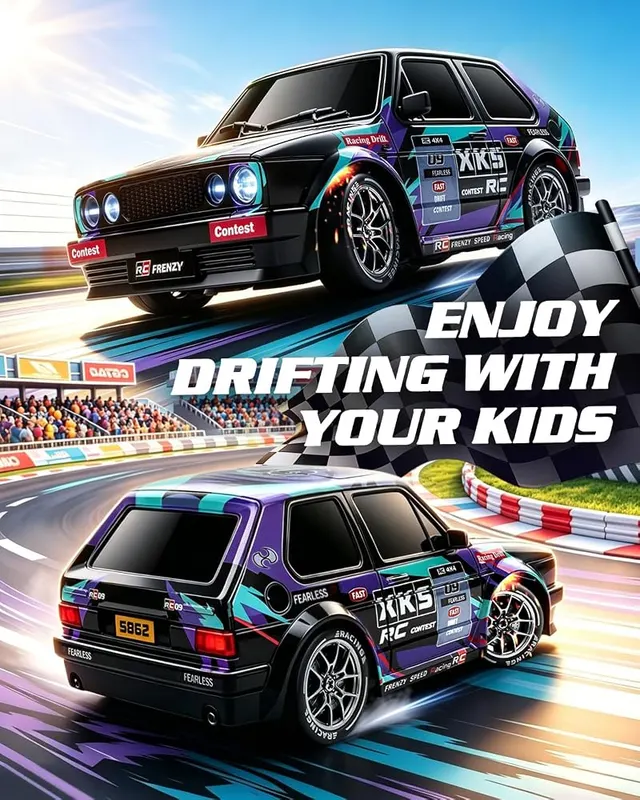 Nowzeth RC Drift Car 20KM/H – Dual-speed control modes