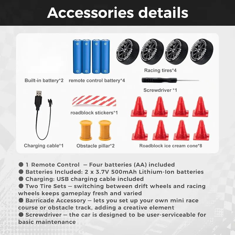 Nowzeth RC Drift Car 20KM/H – Two rechargeable batteries