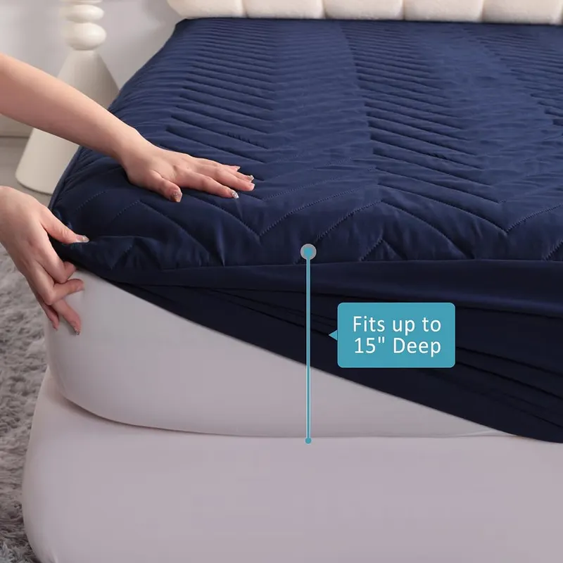 NTBAY Twin Waterproof Mattress Protector – Quilted microfiber sleeping surface