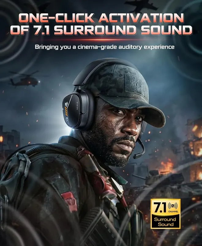 NUBWO Wireless Gaming Headset – 7.1 surround sound