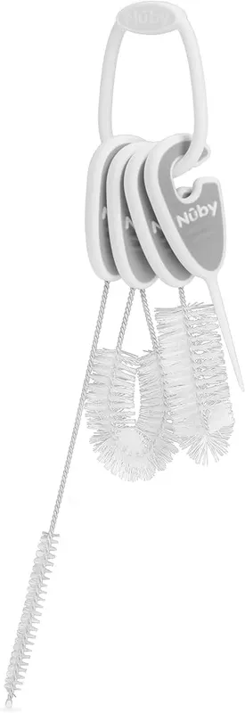 Nuby Bottle and Cup All Around Cleaning in White & Gray