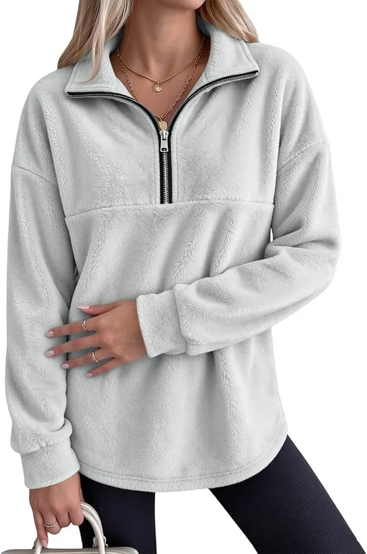 Numaller Womens Quarter Zip Pullover Fleece Mock – Feature
