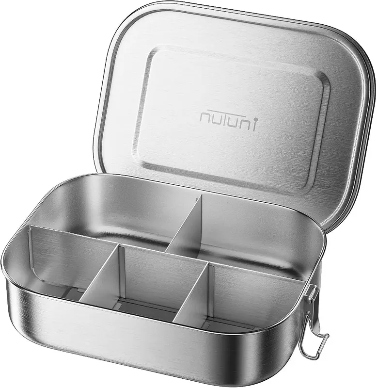 NUTUNI Stainless Steel Lunch Box Food Box in Silver