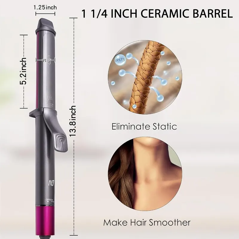Nycoba 1.25 Curling Iron 430°F – Ceramic coated barrel