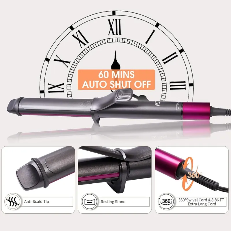Nycoba 1.25 Curling Iron 430°F – Up to 430 degrees Fahrenheit