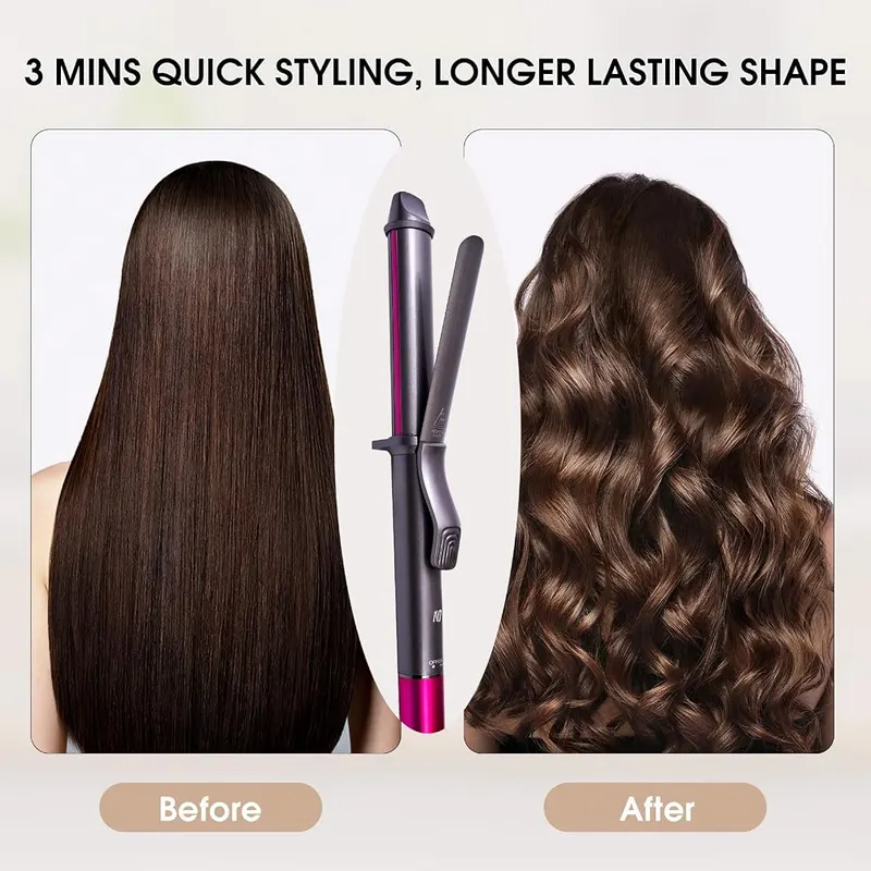 Nycoba 1.25 Curling Iron 430°F – Baby pink color