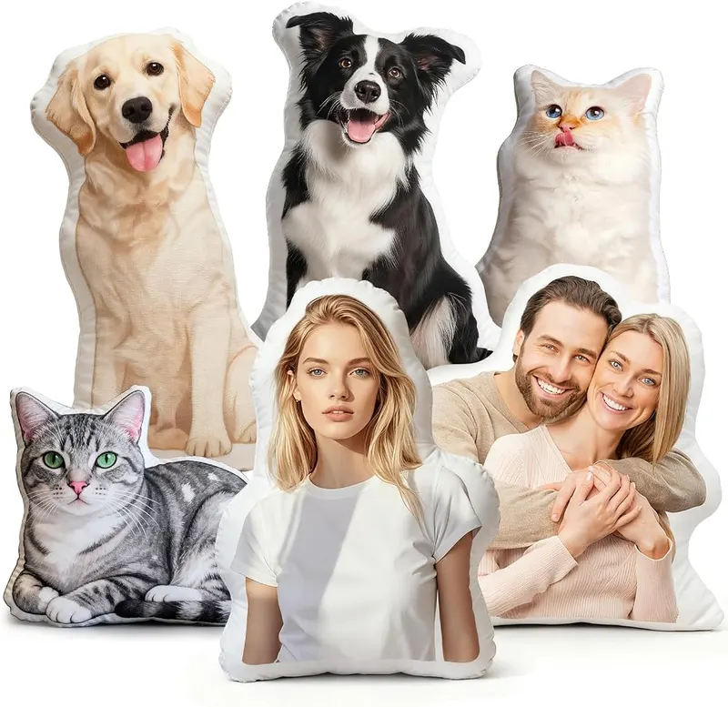 NYLGOXITK Customizable Photo Throw Pillows in White
