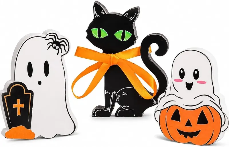 NYPHZAT Halloween Tabletop Decor in colorful