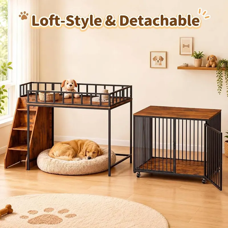 Oakvera Dog Crate Furniture – Built in storage behind stairs