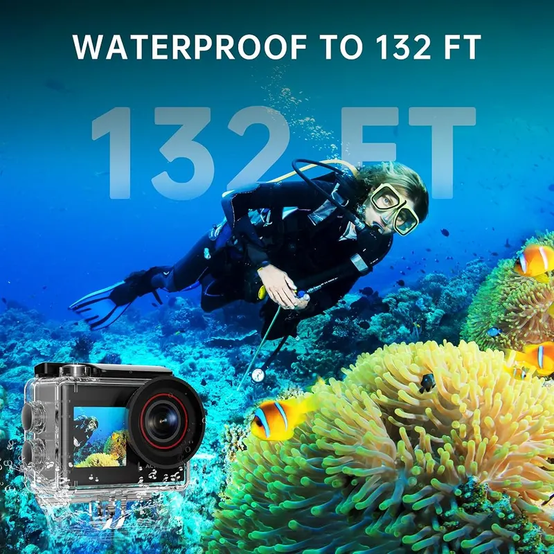 ODDV 4K60FPS 30MP Action Camera – EIS 6.0 stabilization