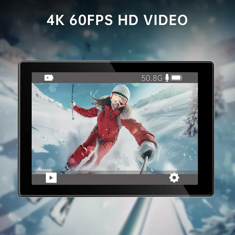 ODDV 4K60FPS 30MP Action Camera – 132FT waterproof rating