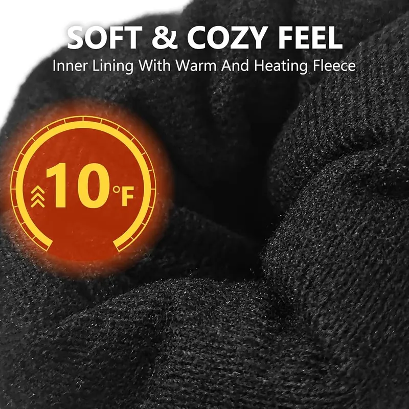 Odtmger Winter Gloves Black – Touchscreen friendly fabric