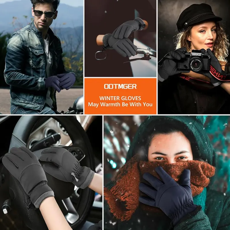 Odtmger Winter Gloves Black – Suits sports and commuting
