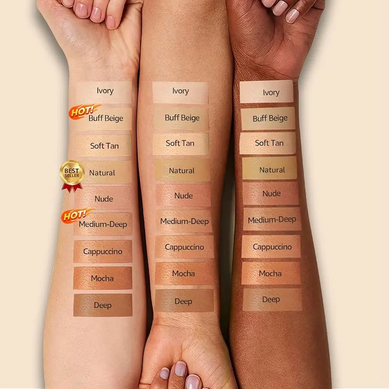 OETUIOW Cushion Foundation Concealer Full Coverage CC – Nude shade shown