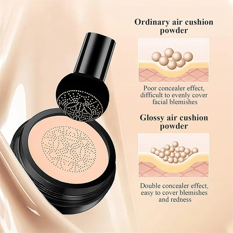 OETUIOW Cushion Foundation Concealer Full Coverage CC – product photo 8 of 9