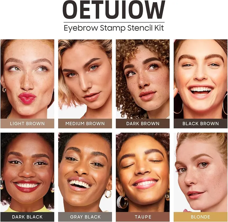 OETUIOW One-Step Eye Brow Stencil Kit – High Quality Materials