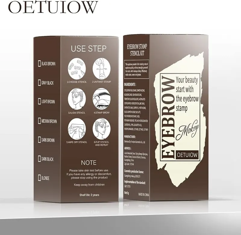 OETUIOW One-Step Eye Brow Stencil Kit – product photo 9 of 9