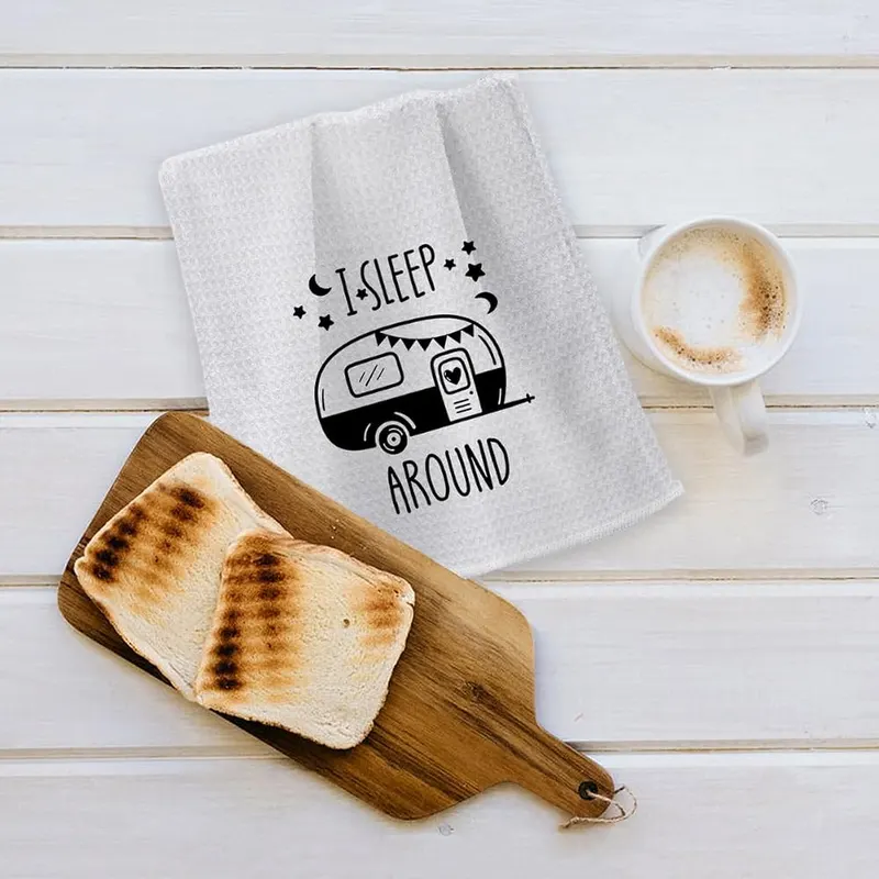 OHSUL I Sleep Around Funny Camping Highly – Multi-purpose:Our towels are perfect for daily hand drying