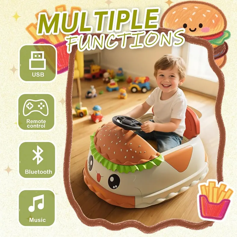 Okybaby 12V Bumper Car – 360° Spin Fun
