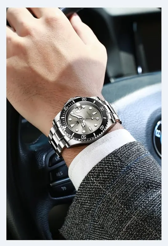 OLEVS Watches – Stainless steel with folding clasp