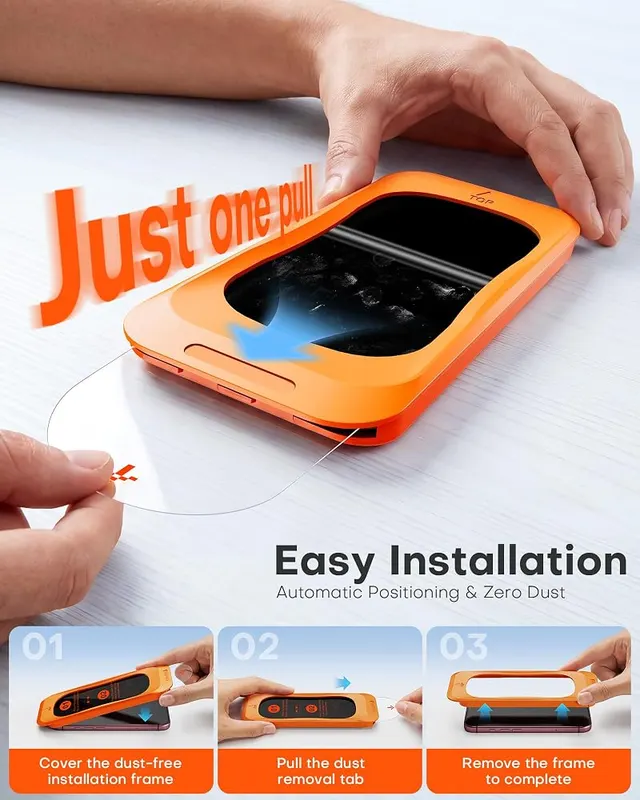 OMOTON Privacy Screen Protector 9H+ – For iPhone 18 Pro Max