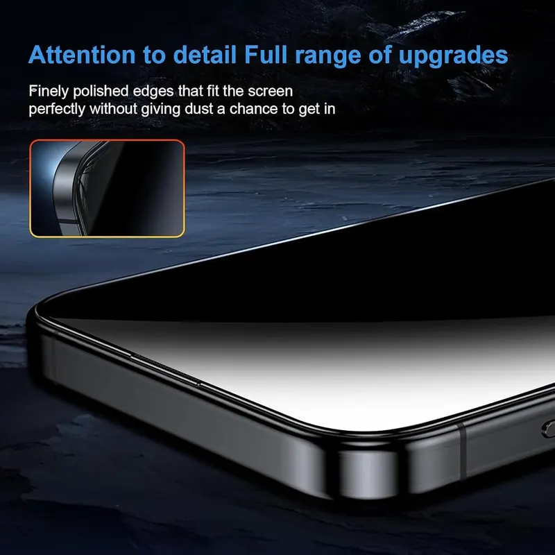 OneFish for iPhone 17 Pro Max Privacy – Durable nine-H hardness tempered glass