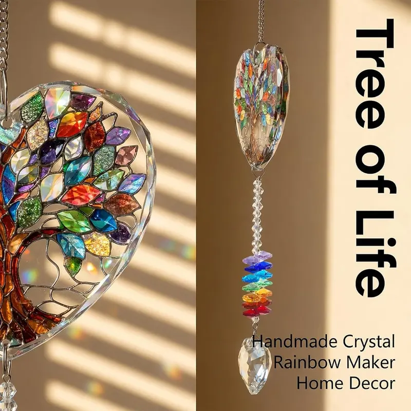 OneraOner Tree of Life Hanging Crystal Suncatcher – Suitable as a thoughtful gift