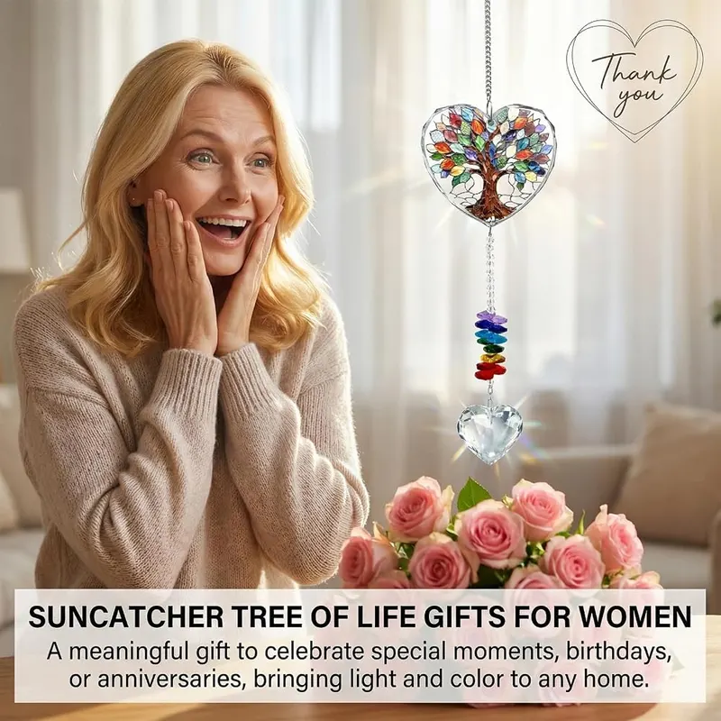 OneraOner Tree of Life Hanging Crystal Suncatcher – product photo 8 of 9