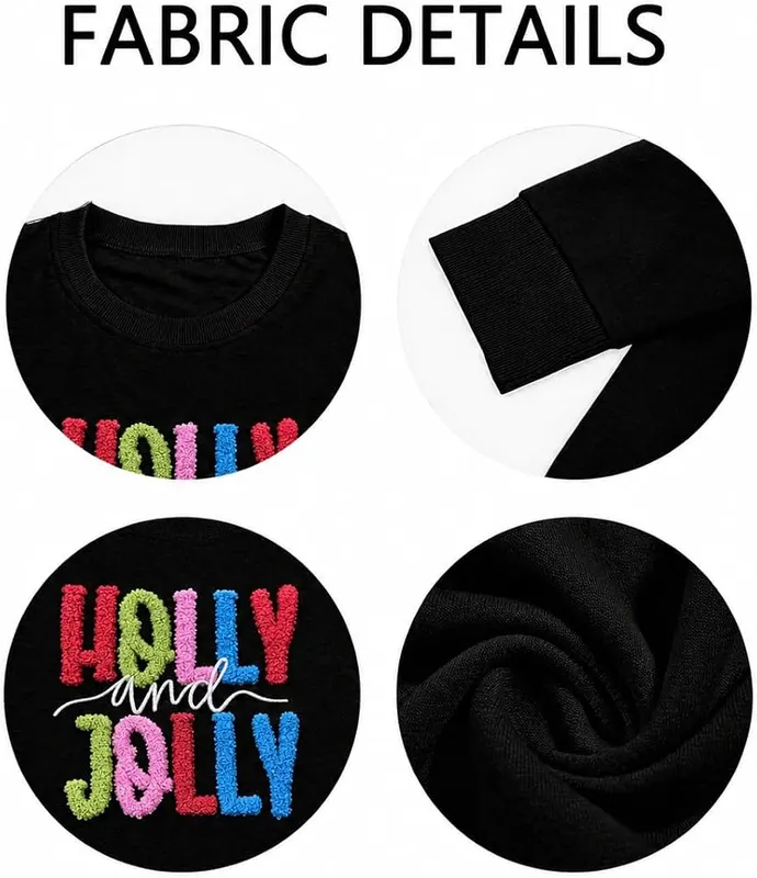 OPGFJHEW Christmas Sweatshirts Black – product photo 8 of 8