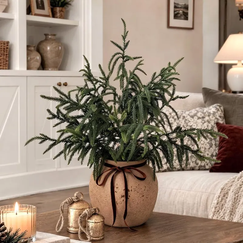 ORIENTAL CHERRY Christmas Decorations – Textured ceramic pot included
