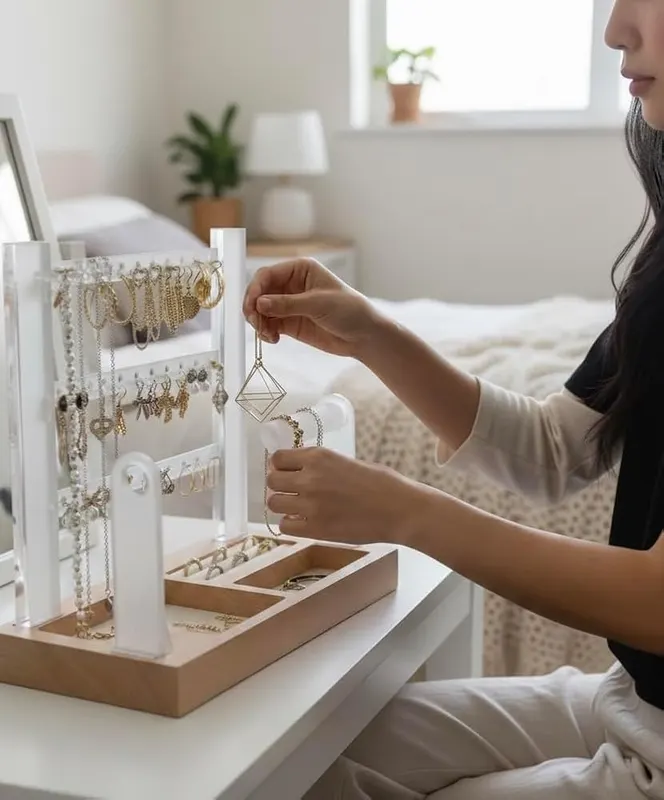 ORNA PEGMA Jewelry Organizer Stand 3 Tier Acrylic Jewelry – product photo 7 of 9