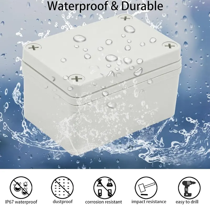 Otdorpatio Junction Box 95x65x55mm – IP67 Waterproof Grade