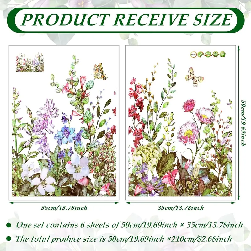 Outus Flower Wall Decals Floral Butterfly Wall – What you get