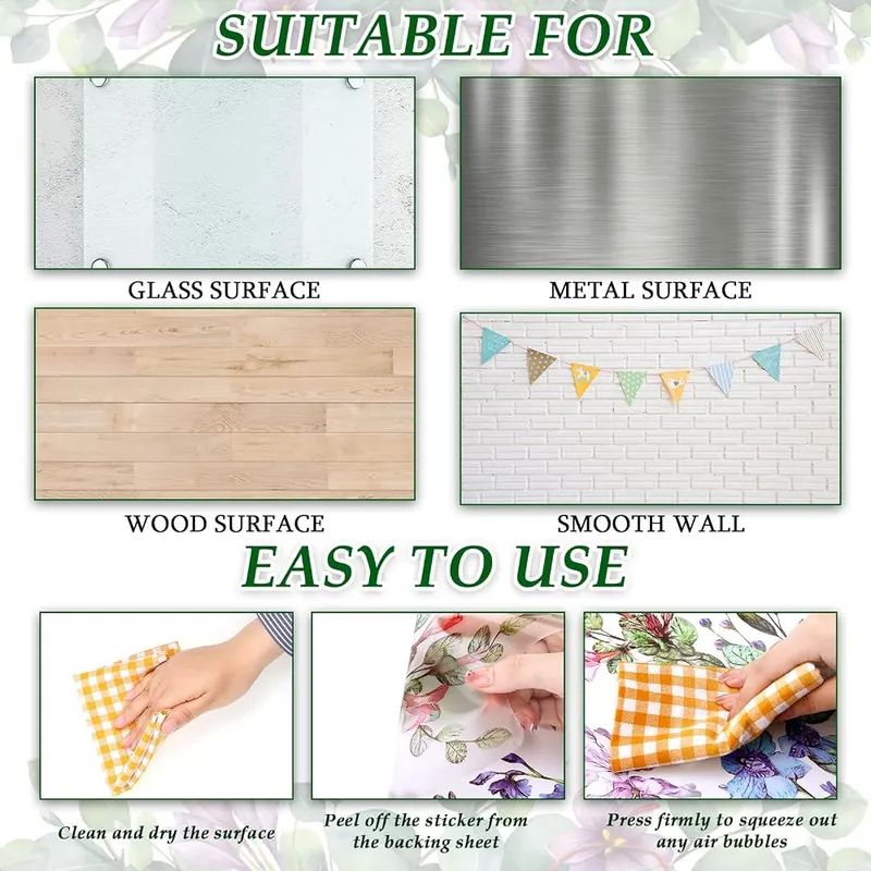 Outus Flower Wall Decals Floral Butterfly Wall – Durable and removable