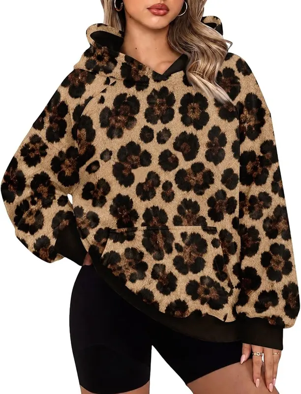 Oversized Leopard Hoodie