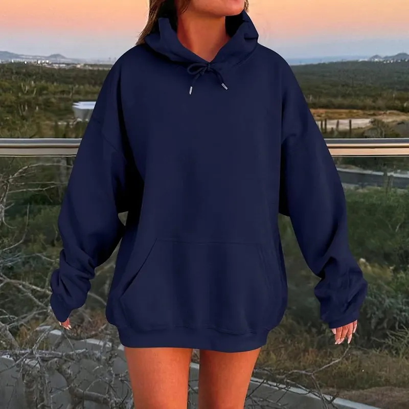 Elneeya Oversized Sweatshirt V011- Navy XX-Large – product photo 2 of 4