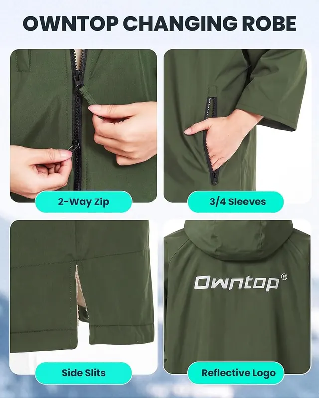 Owntop Swim Parka Windproof Surf Coat – Windproof design for cold days