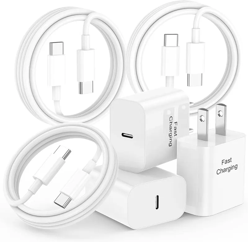 Oxivane iPhone Charger Fast Charging 20W 3-Pack in White