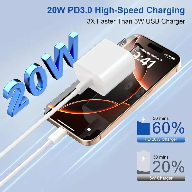 Oxivane iPhone Charger Fast Charging 20W 3-Pack – product photo 2 of 7