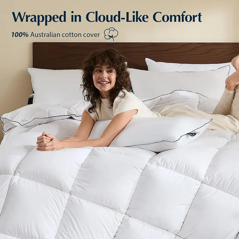 Pacific Coast Premium Goose Feather & Down Fiber 68″x90″ – Soft & Breathable 420TC Australian Cotton Shell Crafted