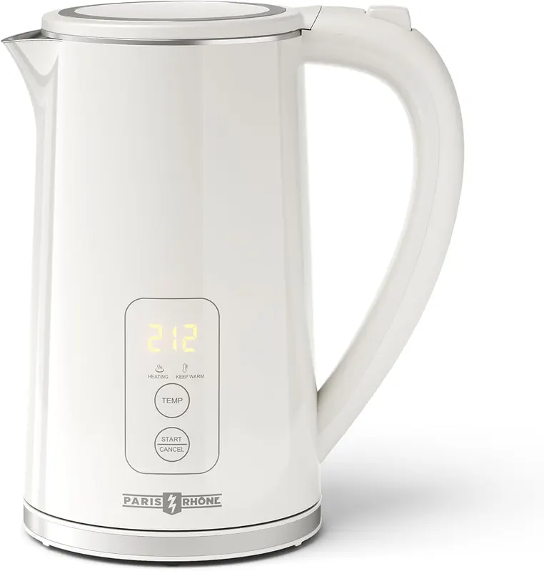 PARIS RHÔNE Electric Kettle Cream – Real-Time Temperature Display