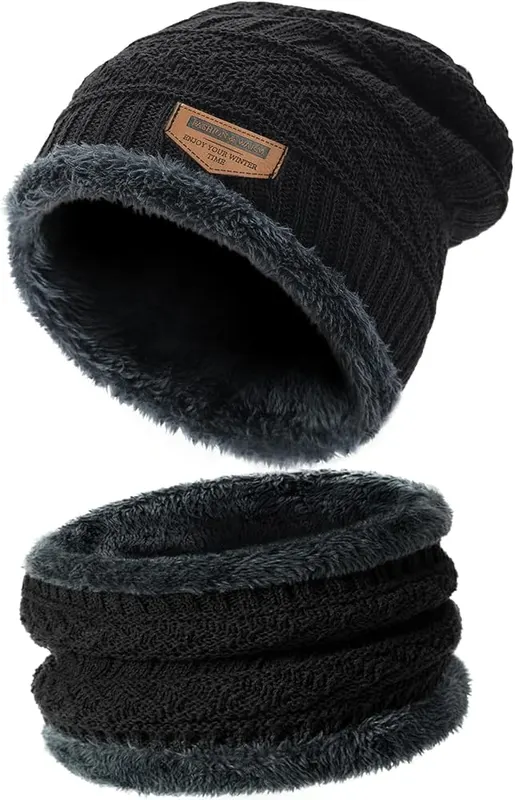 Passionbility Winter Beanie Hat Circle Scarf Touchscreen